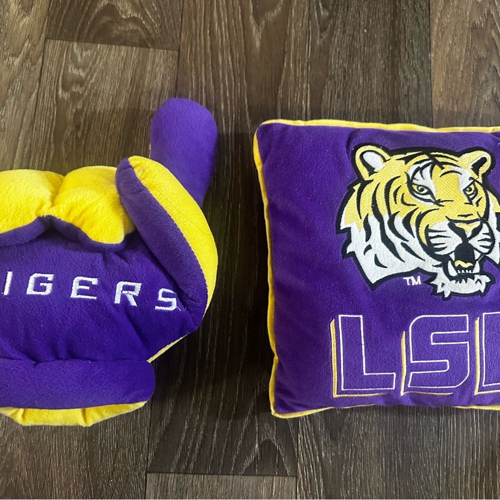 LSU Tigers Pillow Set in Purple and Yellow